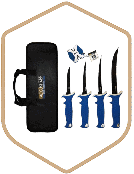 ACCUSHARP 6 PIECE FILLET KNIFE SET & SHARPENER